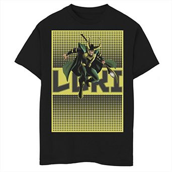 Boys 8-20 Marvel Loki Halftone Pop Art Poster Graphic Tee