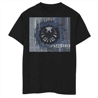 Boys 8-20 Marvel S.H.I.E.L.D Glitched Poster Graphic Tee