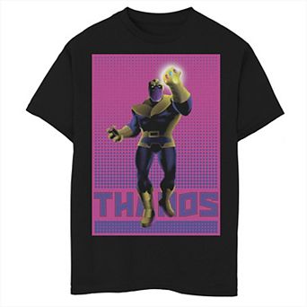 Boys 8-20 Marvel Thanos Halftone Pop Art Poster Graphic Tee