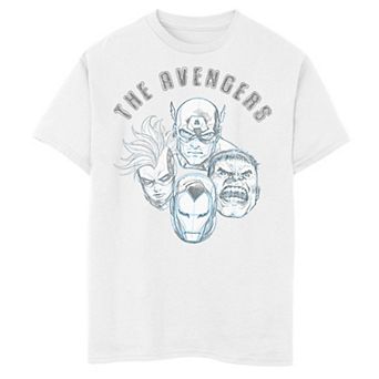 Boys 8-20 Marvel Avengers Group Shot Circle Poster Graphic Tee