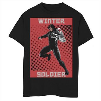 Boys 6-20 Marvel Winter Soldier Halftone Pop Art Poster Graphic Tee