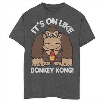 Boys 8-20 Nintendo It's On Like Donkey Kong Outline Poster Graphic Tee
