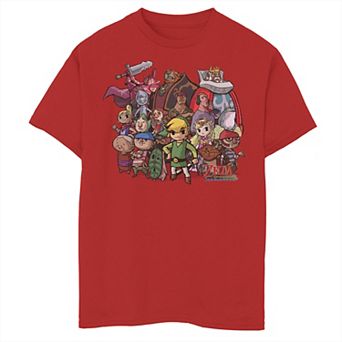 Boys 8-20 Nintendo Zelda The Windwaker Group Shot Graphic Tee
