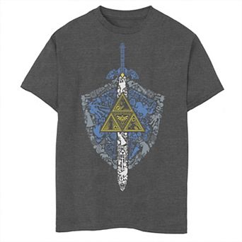 Boys 8-20 Nintendo Zelda Hylian Shield Element Icons Graphic Tee