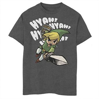 Boys 6-20 Nintendo Legend of Zelda Hyah! Link Sword Swing Graphic Tee