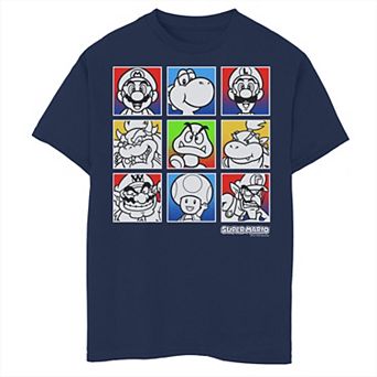 Boys 8-20 Nintendo Super Mario Colorful Character Squares Graphic Tee