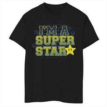 Boys 6-20 Nintendo Super Mario I'm The Super Star Starman Portrait Graphic Tee