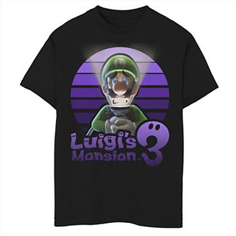 Boys 8-20 Luigi's Mansion 3 Luigi Purple Portrait Graphic Tee