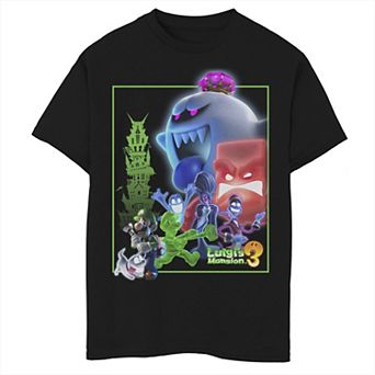 Boys 8-20 Nintendo Luigi's Mansion 3 Ghost Group Poster Graphic Tee