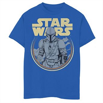 Boys 6-20 Star Wars The Mandalorian Simple Logo Circle Portrait Graphic Tee