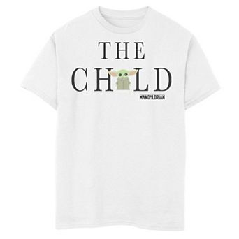 Boys 8-20 Star Wars The Mandalorian The Child aka Baby Yoda Simple Text Portrait Graphic Tee