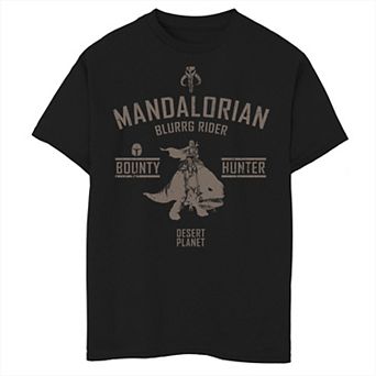 Boys 6-20 Star Wars The Mandalorian Blurrg Rider Logo Graphic Tee