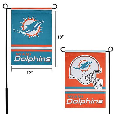 WinCraft Miami Dolphins 12" x 18" Double-Sided Team Logo Garden Flag