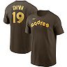 Men's Nike Tony Gwynn Brown San Diego Padres Cooperstown Collection Name & Number T-Shirt