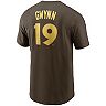 Men's Nike Tony Gwynn Brown San Diego Padres Cooperstown Collection Name & Number T-Shirt