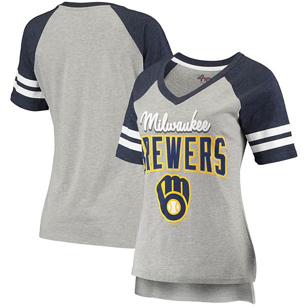 G-III 4Her by Carl Banks Women's Heathered Navy Milwaukee Brewers