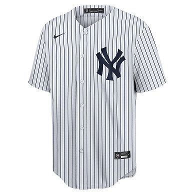 Men's Nike Derek Jeter White/Navy New York Yankees Home Replica Player Name Jersey