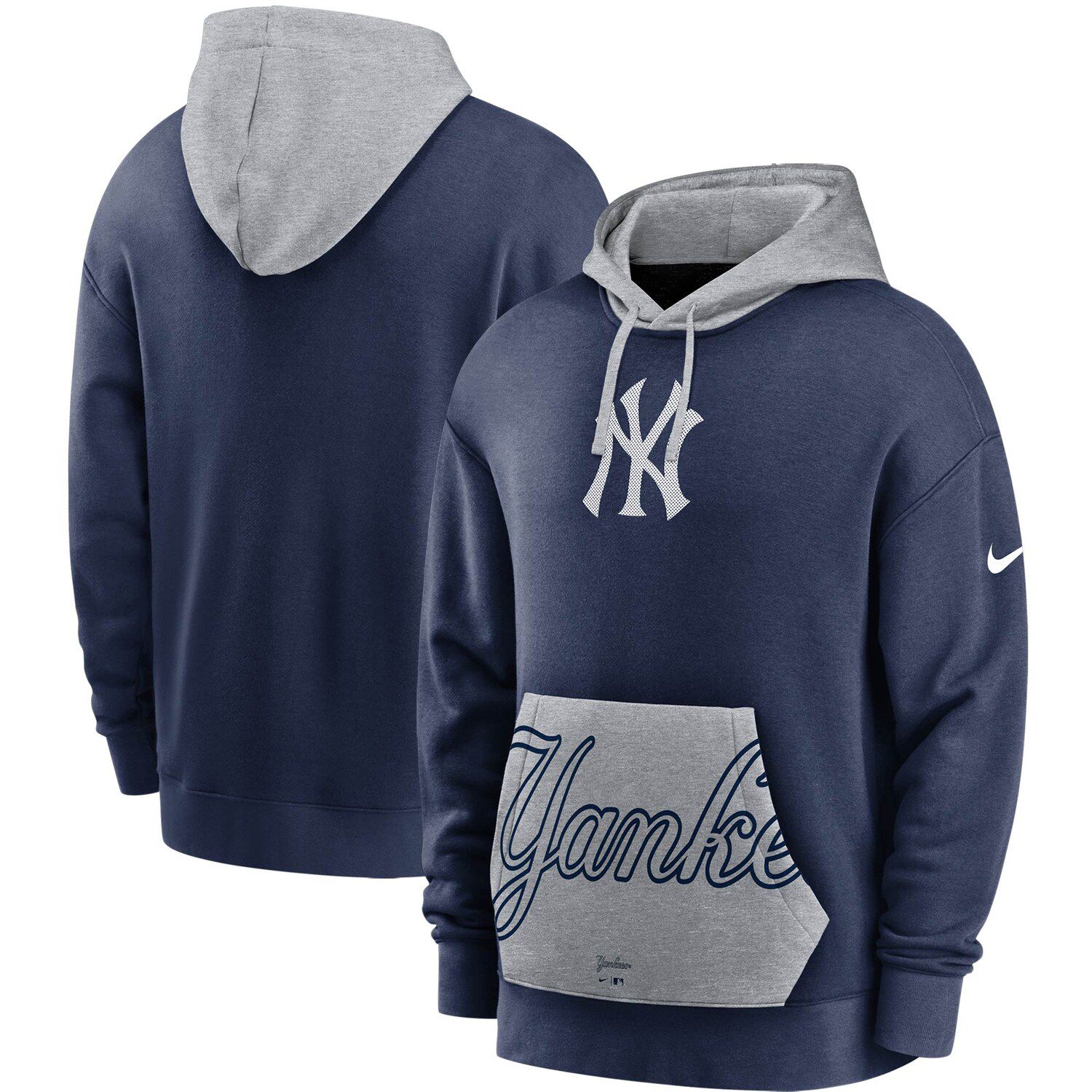 yankees short sleeve pullover hoodie