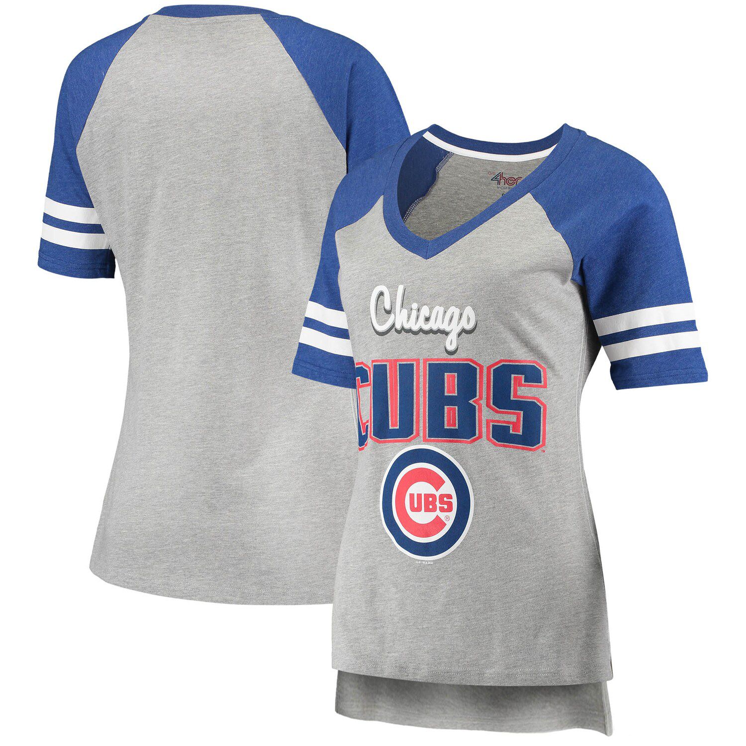 Fanatics Women's Branded Royal, Red Chicago Cubs Iconic Raglan