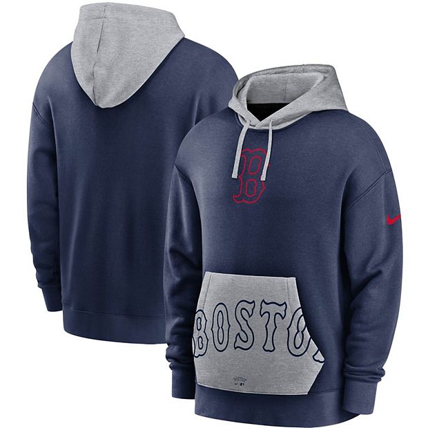 Men's Nike Navy Boston Red Sox Big & Tall Over Arch Pullover Hoodie