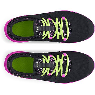 Under Armour Pink Black Neon Green Athletic Shoes Under Armour Infinity 3 Grade School Kids main image 2