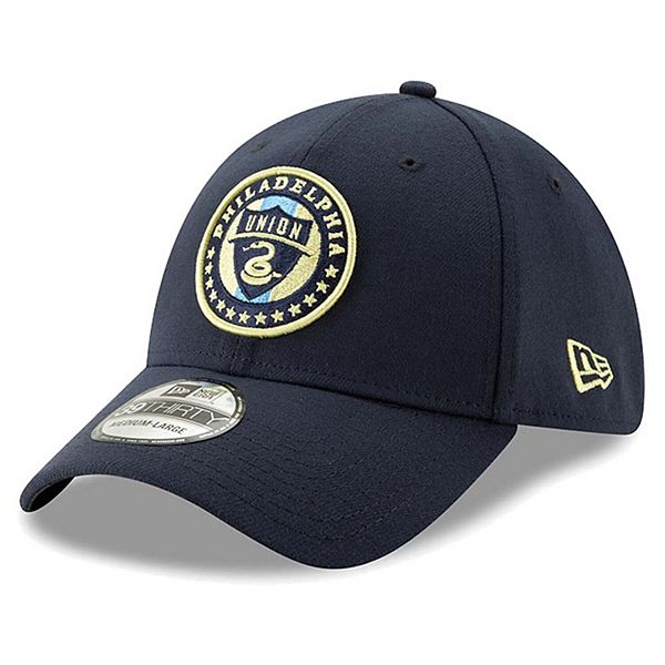 Men's New Era Navy Philadelphia Union Team Logo 39THIRTY Flex Hat