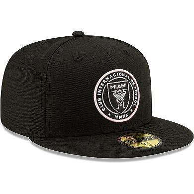 Men's New Era Black Inter Miami CF Team Primary Logo 59FIFTY Fitted Hat