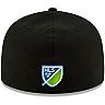 Men's New Era Black Seattle Sounders FC Primary Logo 59FIFTY Fitted Hat