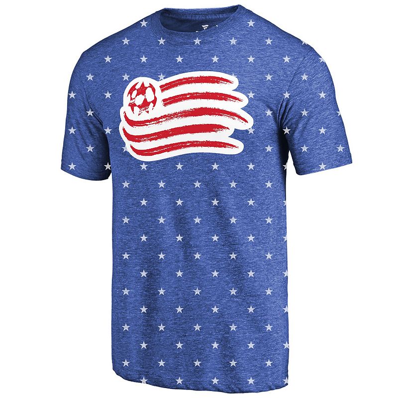 UPC 192235000013 product image for Men's Fanatics Branded Royal New England Revolution Star Spangled All-Over Tri-B | upcitemdb.com