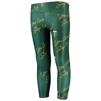 Girls Youth ZooZatz Green Portland Timbers Slogan Repeat Leggings