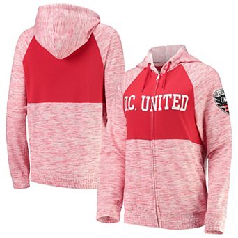 Women's 5th & Ocean by New Era Red D.C. United Novelty Space Dye Full-Zip Hoodie
