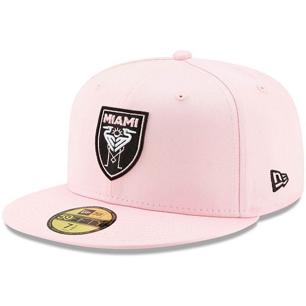Men's Era Pink Miami CF Primary Logo 59FIFTY Hat