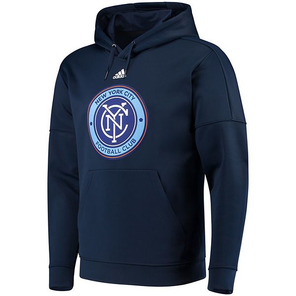 Men's adidas Navy New York City FC Preferred Patch Pullover Hoodie