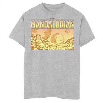 Boys 8-20 Star Wars The Mandalorian Two Moons Drawing Graphic Tee