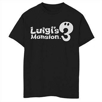 Boys 6-20 Nintendo Luigi's Mansion 3 Simple Game Logo Graphic Tee