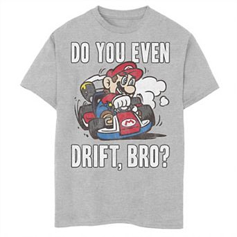 Boys 8-20 Nintendo Mario Kart Do You Even Drift Bro Graphic Tee