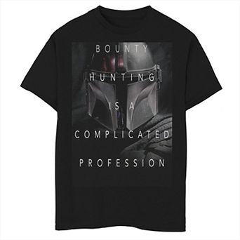 Boys 6-20 Star Wars The Mandalorian Complicated Profession Dark Poster Graphic Tee