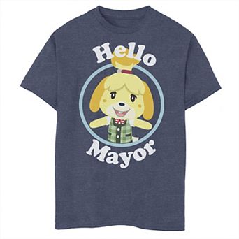 Boys 6-20 Animal Crossing Isabelle Hello Mayor Portrait Graphic Tee