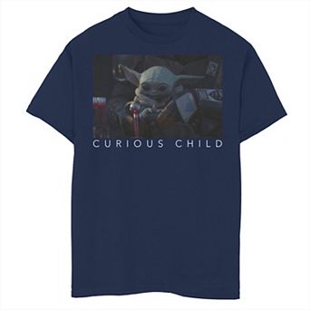 Boys 6-20 Star Wars The Mandalorian The Child aka Baby Yoda Curious Child Portrait Graphic Tee