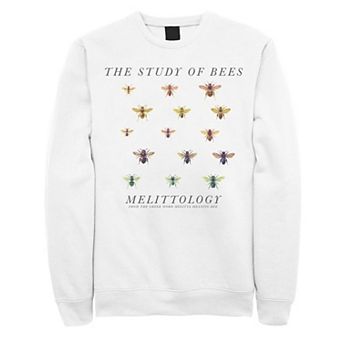 Juniors' Melittology The Study Of Bees Fleece Sweatshirt