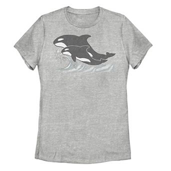 Juniors' Ocean & Orca Graphic Tee