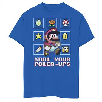 Boys 6-20 Super Mario Know Your Power-Ups Graphic Tee