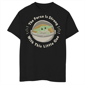 Boys 8-20 Star Wars The Mandalorian The Child aka Baby Yoda Force Is Strong Graphic Tee