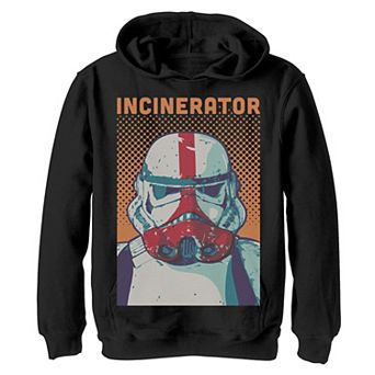 Boys 8-20 Star Wars The Mandalorian Incinerator Trooper Comic Portrait Pullover Hoodie