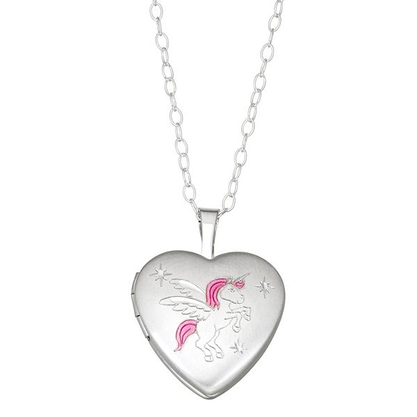 Girls' Heart Shaped Photo Sterling Silver Locket Necklace - In Season  Jewelry : Target