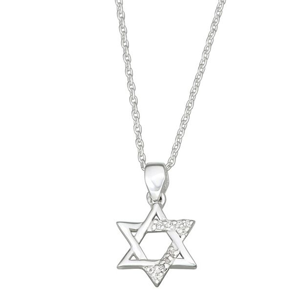 Girls' Large Star Of David Sterling Silver Necklace - In Season Jewelry :  Target