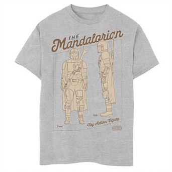 Boys 8-20 Star Wars The Mandalorian Toy Action Figure Graphic Tee