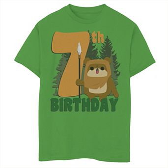 Boys 8-20 Star Wars Ewok On Endor 7th Birthday Graphic Tee