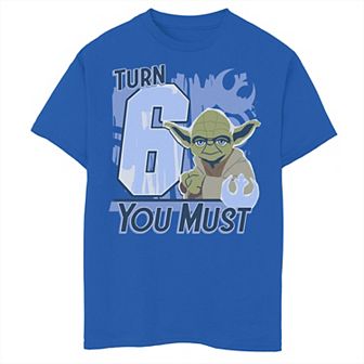 Boys 8-20 Star Wars Yoda Turn 6 You Must Rebel Logo Portrait Graphic Tee