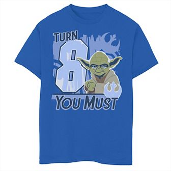 Boys 8-20 Star Wars Yoda Turn 8 You Must Rebel Logo Portrait Graphic Tee
